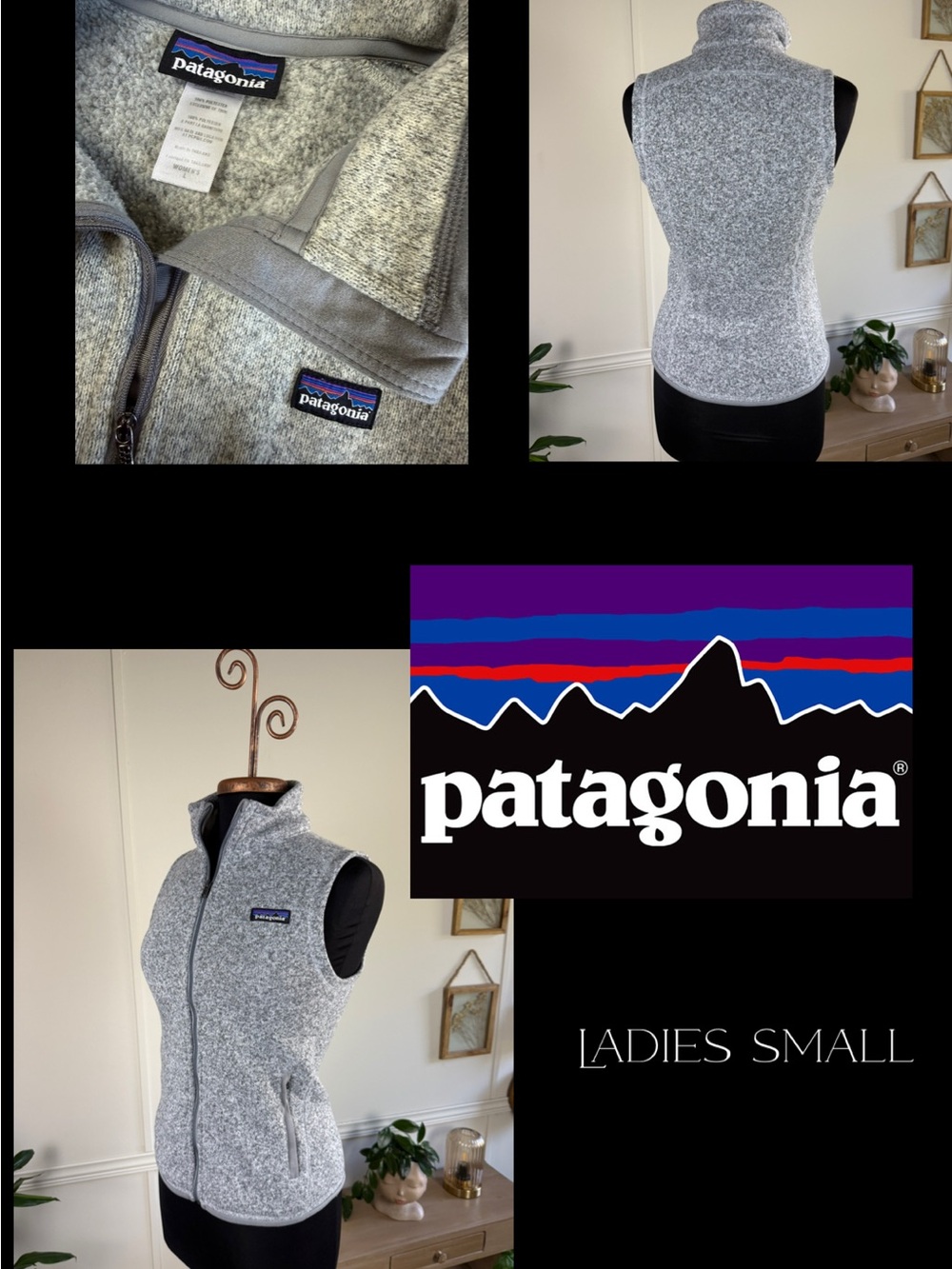 Patagonia Women's Gray Fleece Vest - Ladies Small